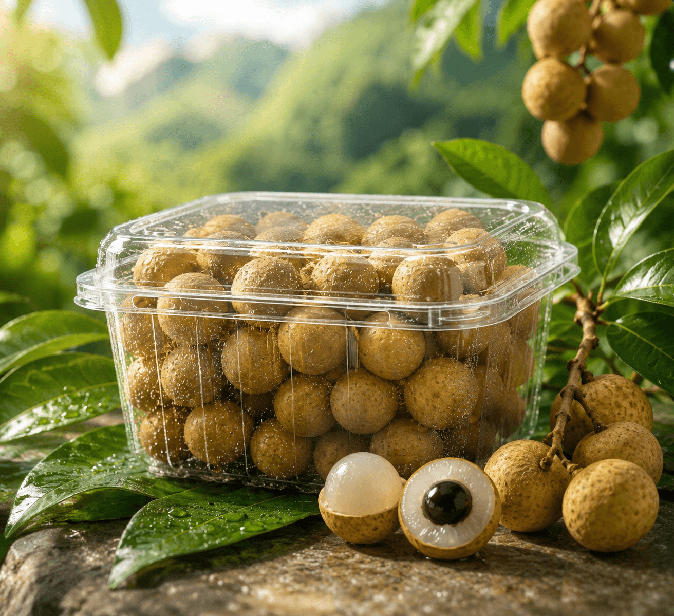 Flower Ranch longan retail packaging